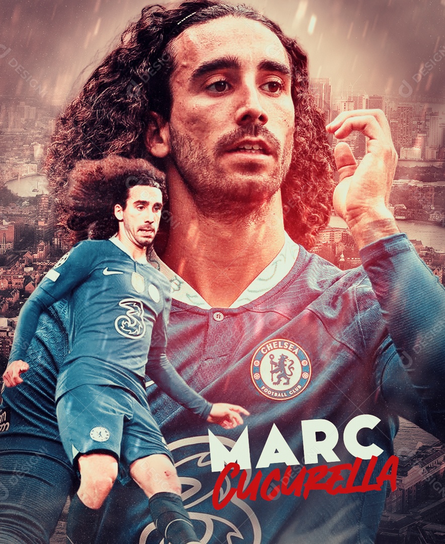 Flyer Jogador de Futebol Marc Cucurella Social Media PSD Editável