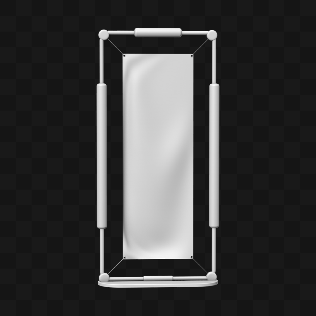 Banner Esportivo - Modelo 3D