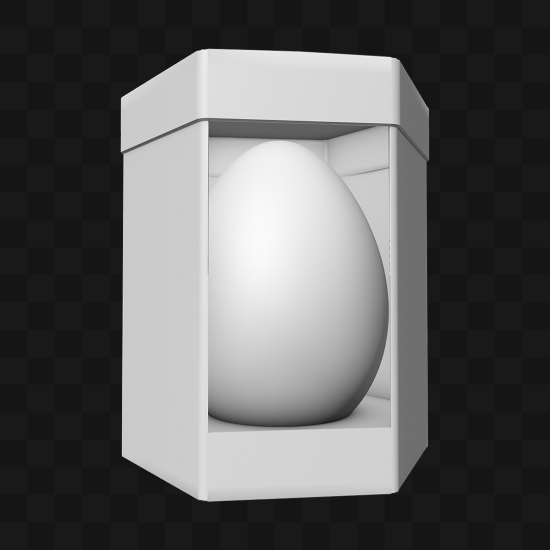 Caixa Ovo de Páscoa - Modelo 3D