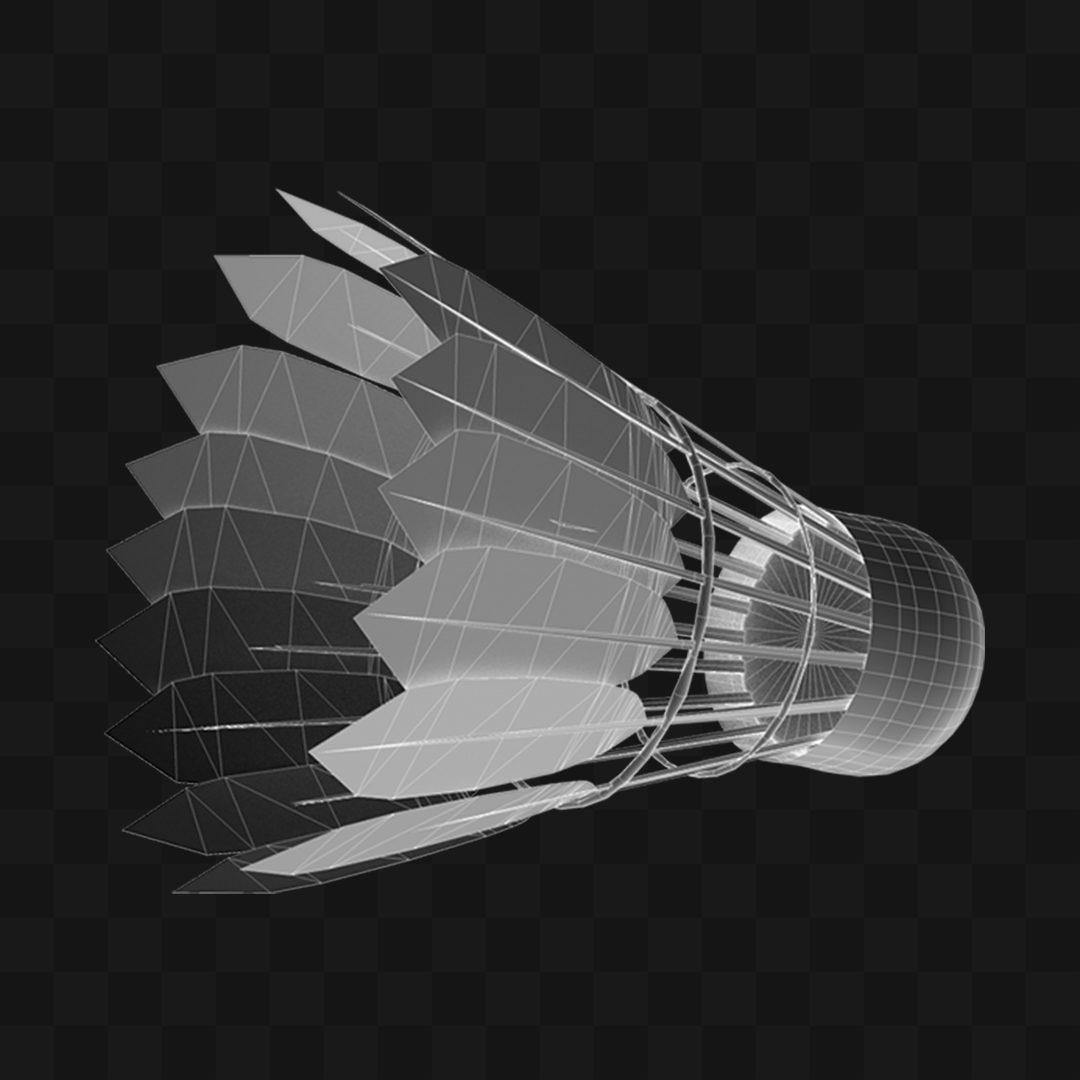 Peteca Badminton - Modelo 3D