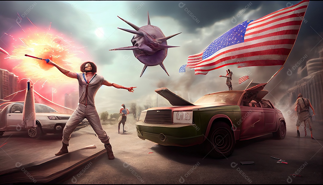 Tempo do Dia da Independência para a revolução! 4 de julho.