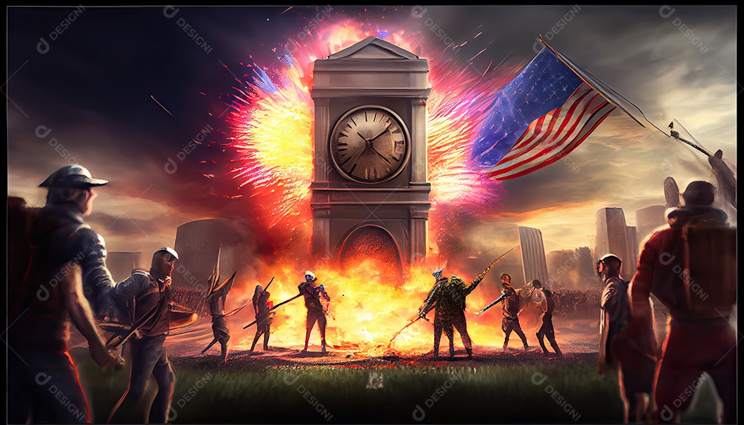 Tempo do Dia da Independência para a revolução! 4 de julho.