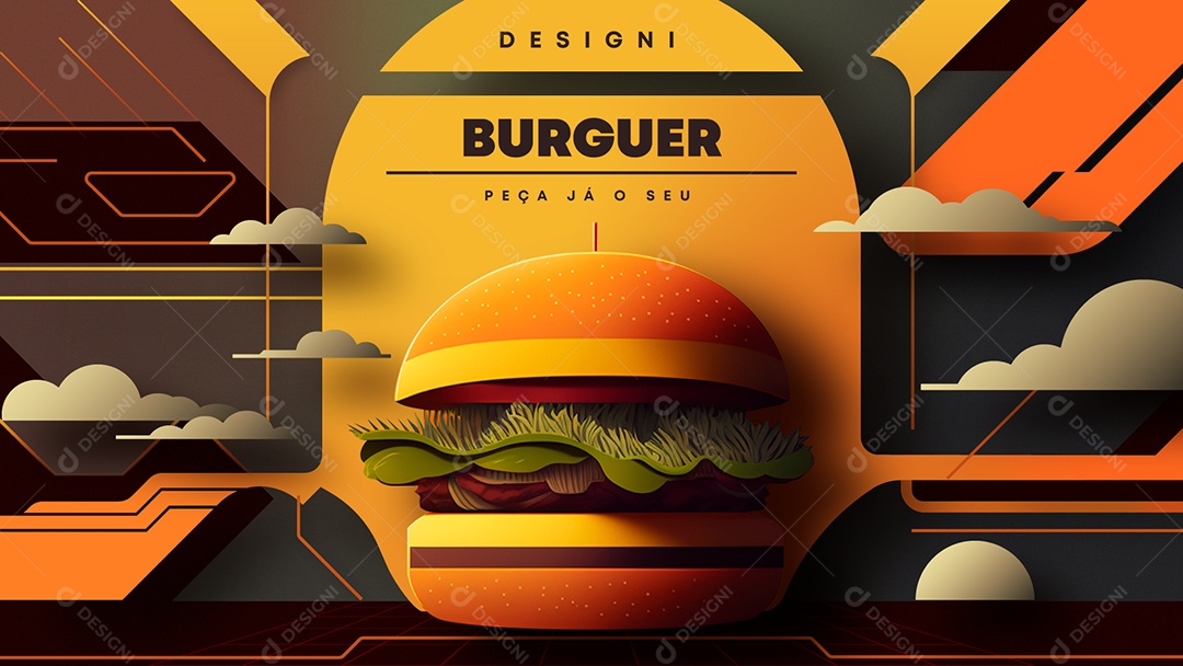 Layout Burguer AI + EPS Editável