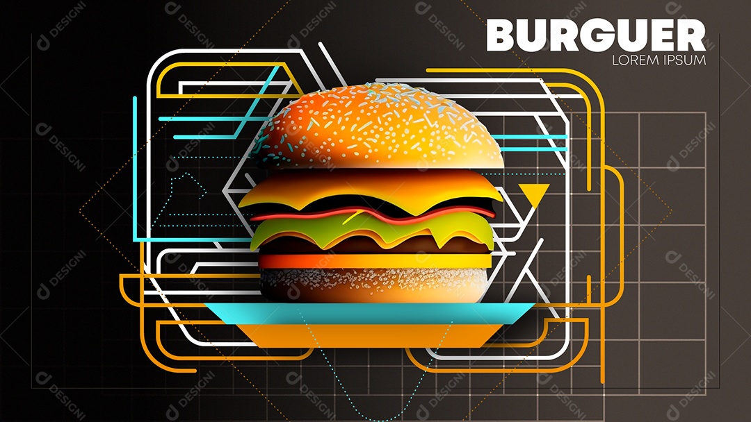 Layout Burguer AI + EPS Editável