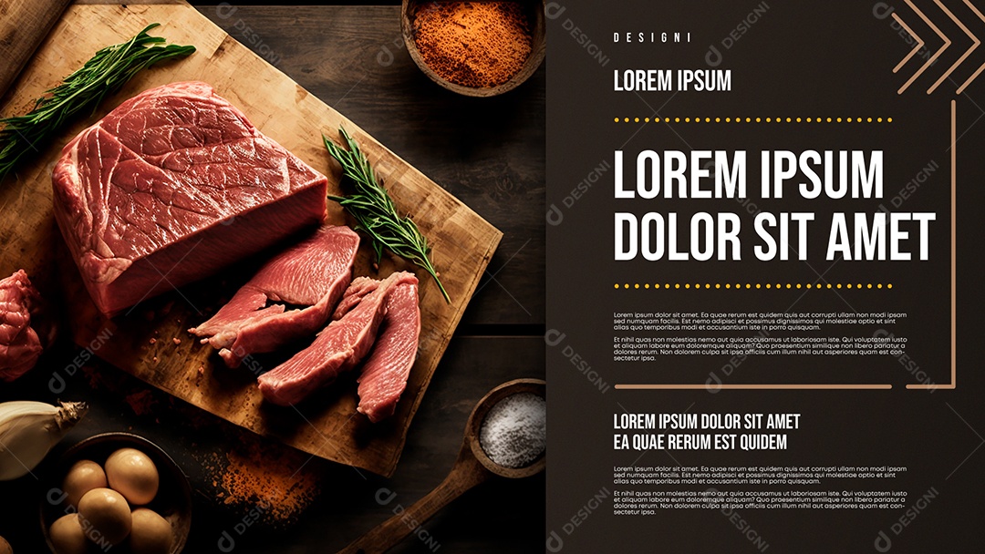 Layout Carne AI + EPS Editável