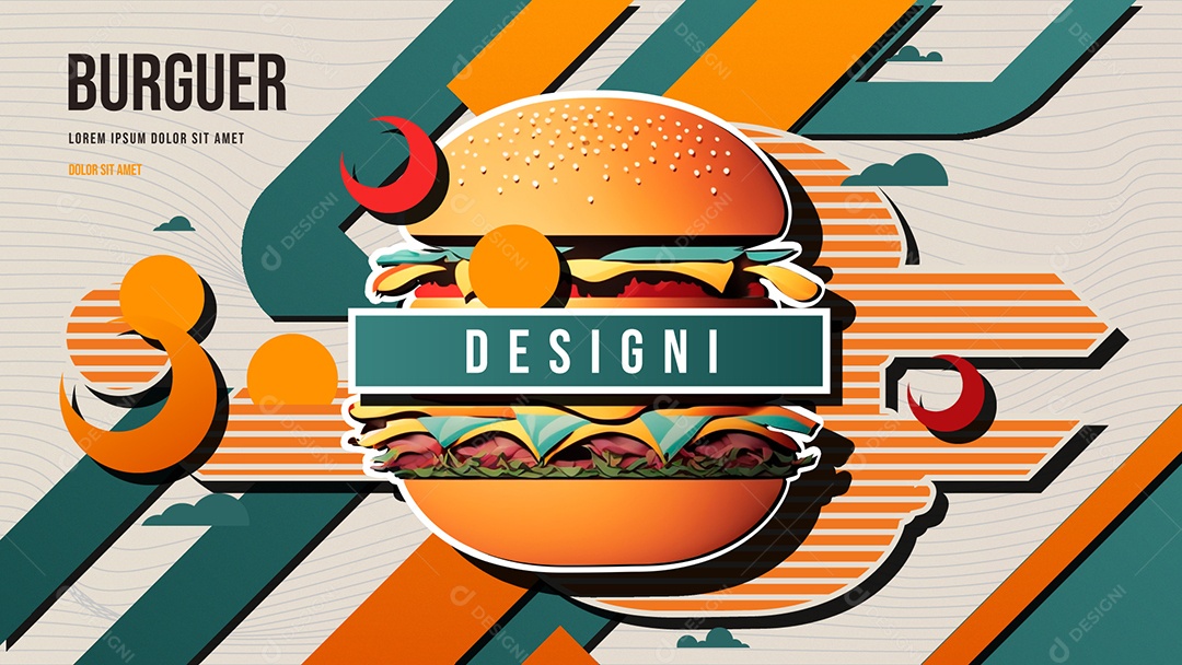Layout Burguer AI + EPS Editável