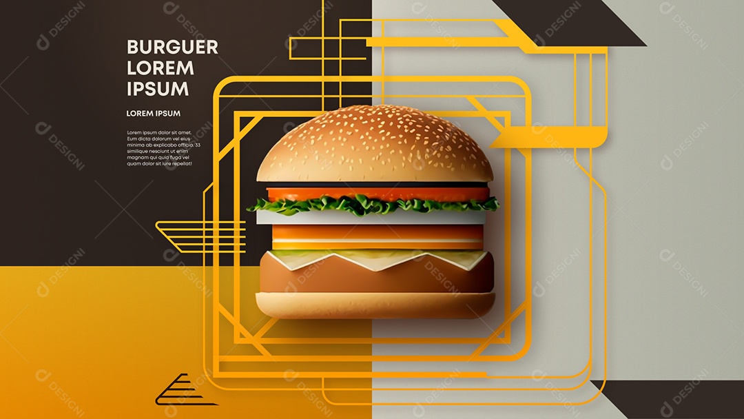 Layout Burguer AI + EPS Editável