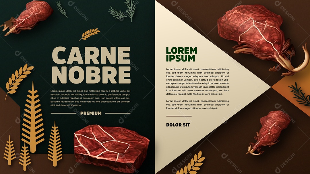 Layout Carne Nobre AI + EPS Editável