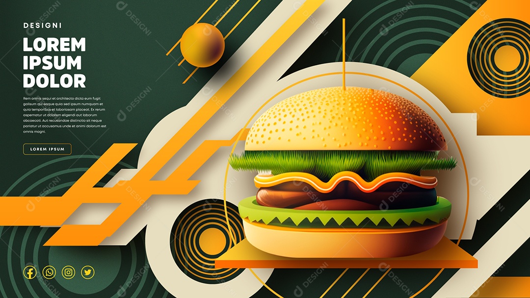 Layout Burguer AI + EPS Editável