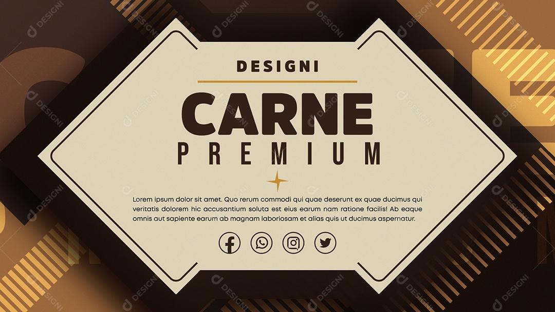 Layout Carne Premium AI + EPS Editável