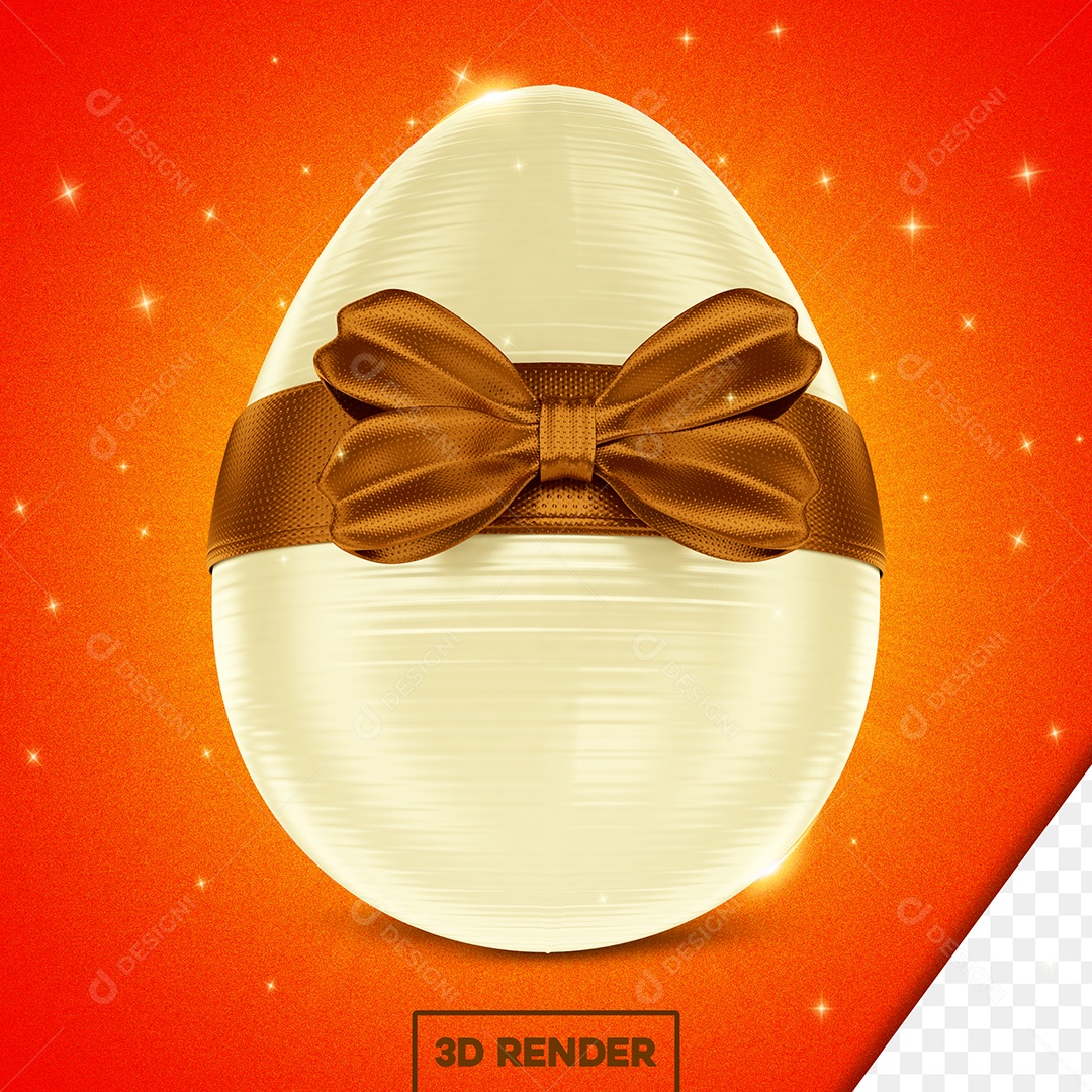 Elemento 3D Para Composição Ovo de Páscoa PSD