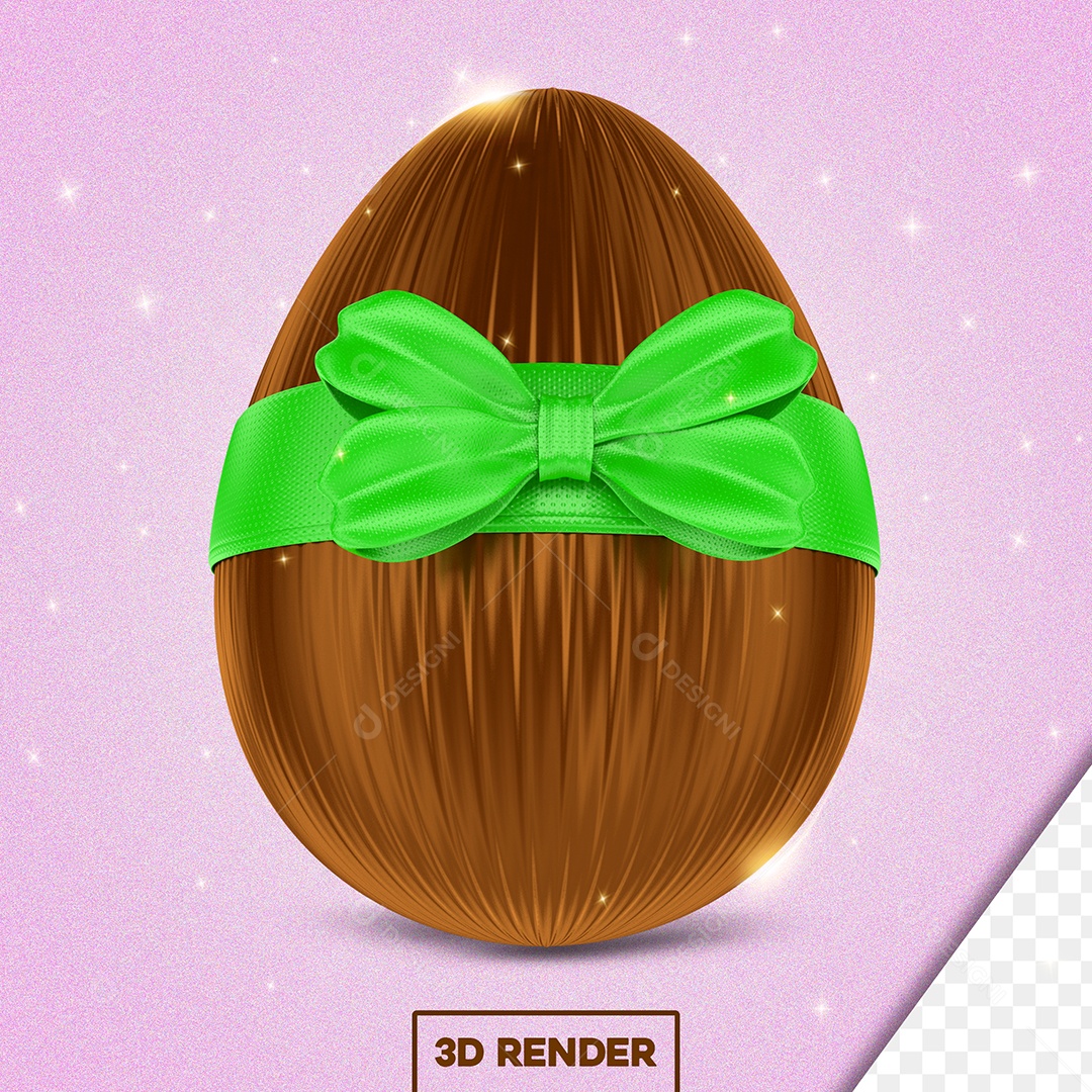 Elemento 3D Para Composição Ovo de Páscoa PSD