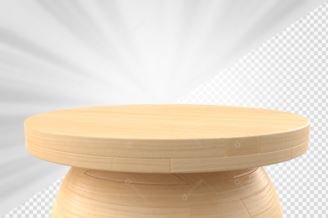Podium Marrom Claro Elemento 3D Para Composição PSD