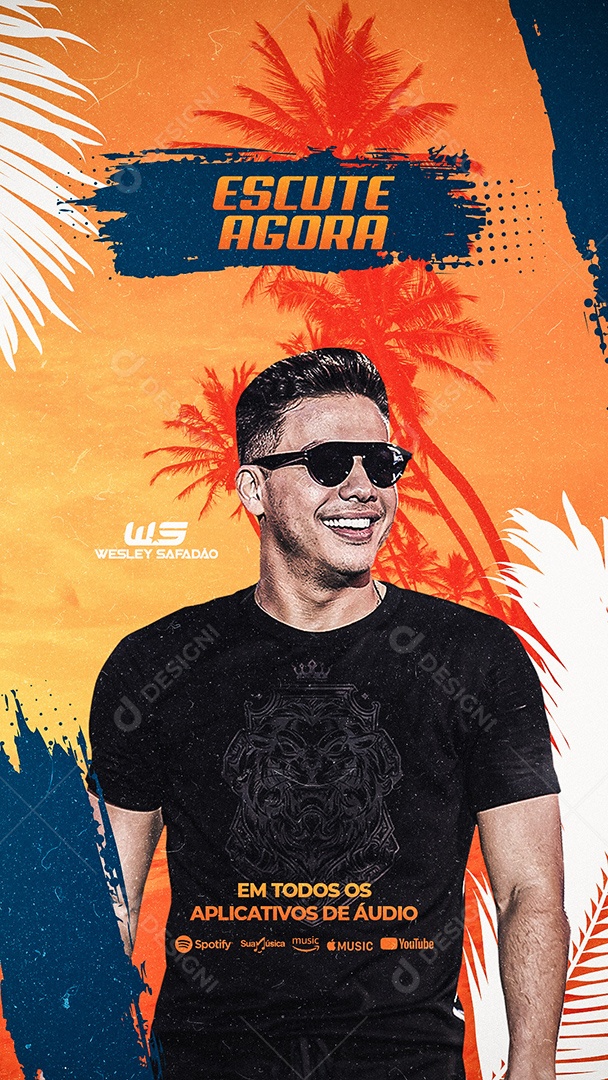 Flyer Wesley Safadão Story Social Media PSD Editável
