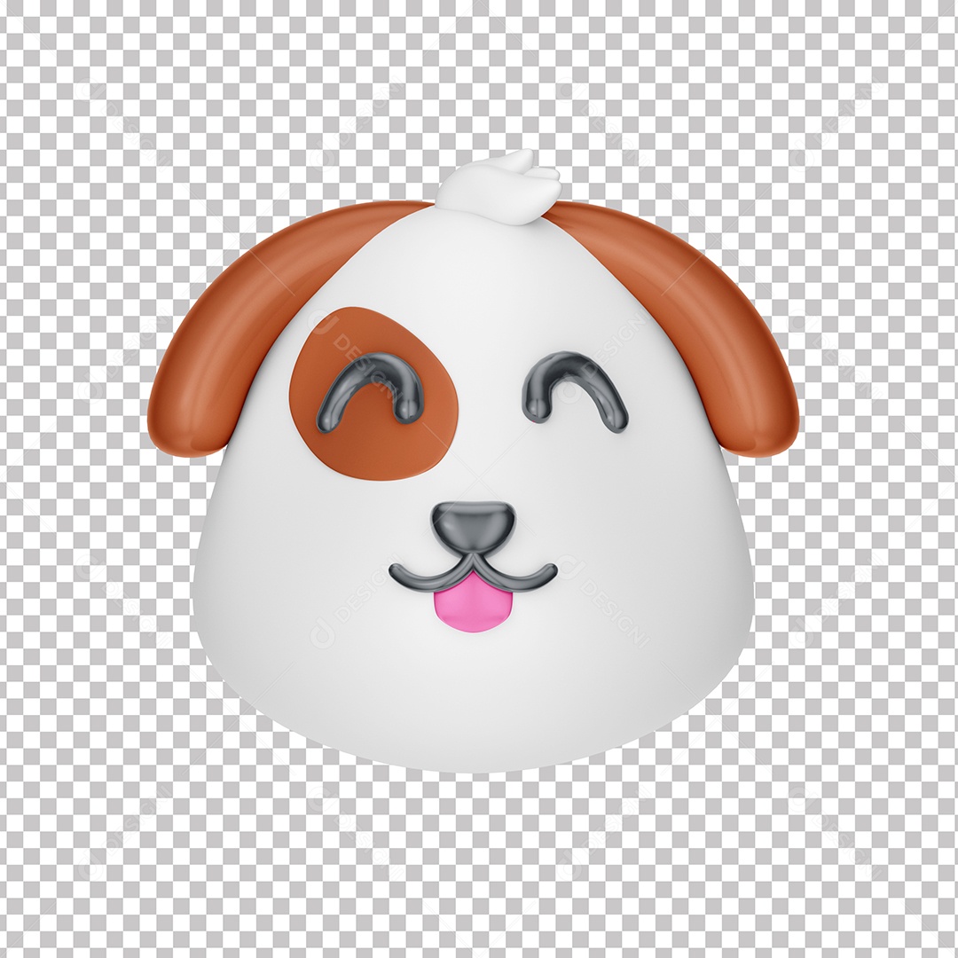 Elemento 3D Para Composição Ilustração de Cachorro PNG Transparente
