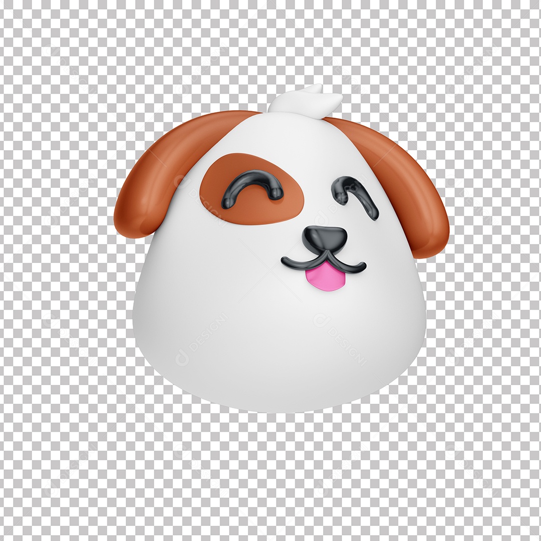 Elemento 3D Para Composição Ilustração de Cachorro PNG Transparente