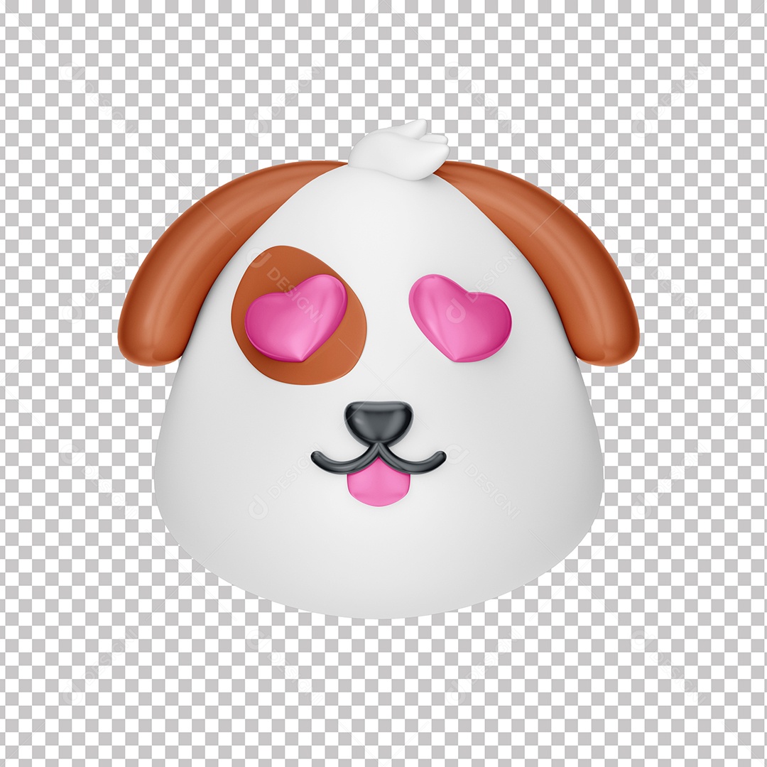 Elemento 3D Para Composição Ilustração de Cachorro PNG Transparente
