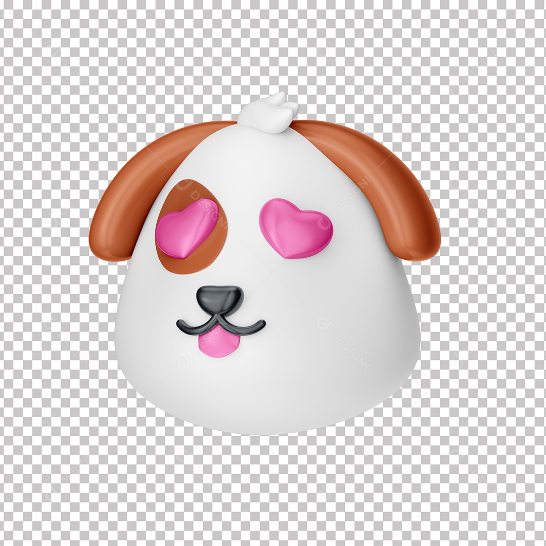 Elemento 3D Para Composição Ilustração de Cachorro PNG Transparente