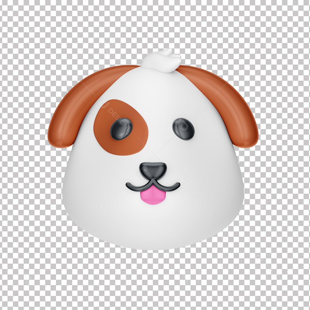 Elemento 3D Para Composição Ilustração de Cachorro PNG Transparente