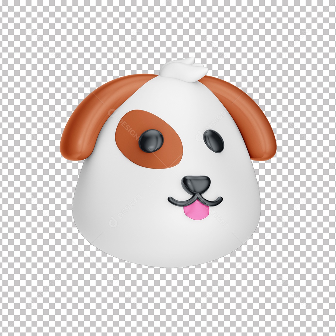 Elemento 3D Para Composição Ilustração de Cachorro PNG Transparente