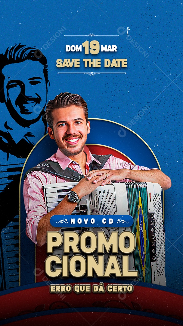 Flyer Luan Estilizado Erro Que da Certo Story Social Media PSD Editável
