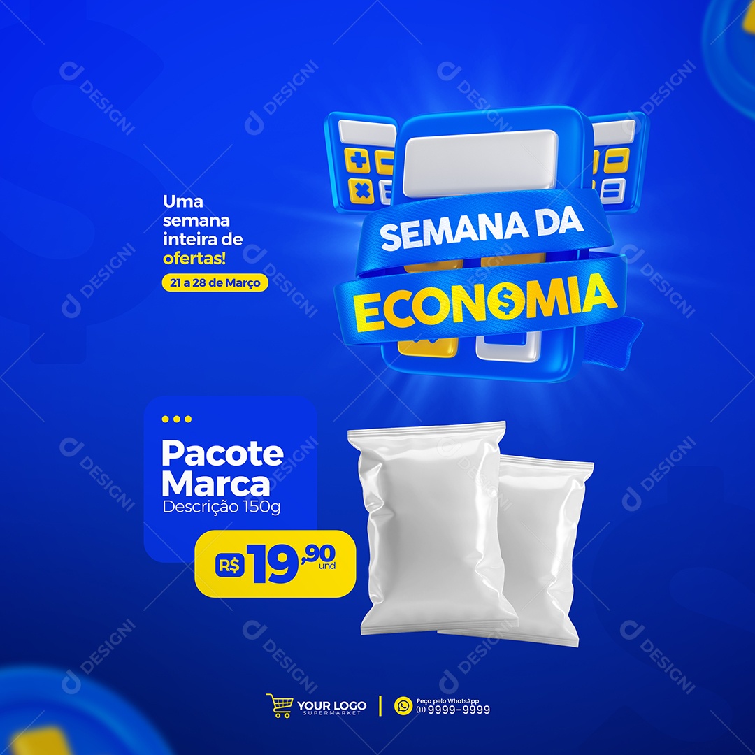 Uma Semana Inteira De Ofertas Semana Do Consumidor Social Media PSD Editável