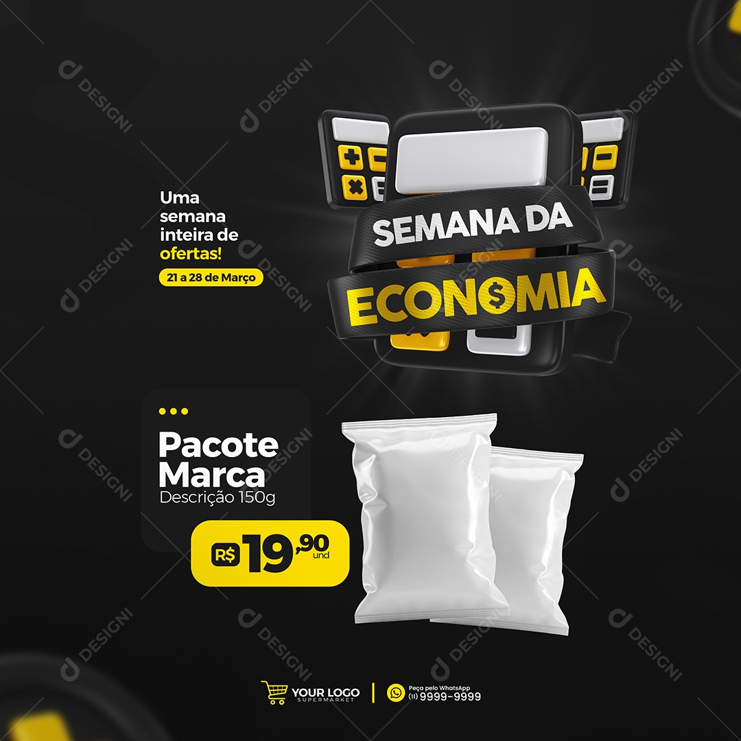 Uma Semana Inteira De Ofertas Semana Do Consumidor Social Media PSD Editável