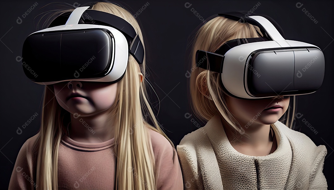 Design de colagem de conceito AI Metaverse com uso de fone de ouvido VR com tecnologia futurista de óculos inteligentes.
