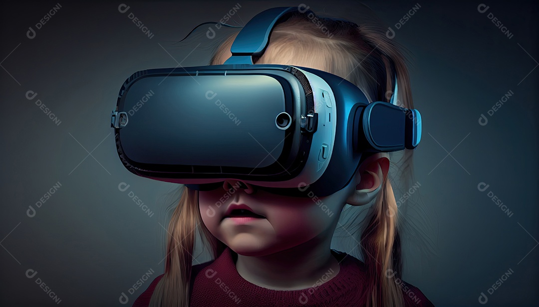 Design de colagem de conceito AI Metaverse com uso de fone de ouvido VR com tecnologia futurista de óculos inteligentes.