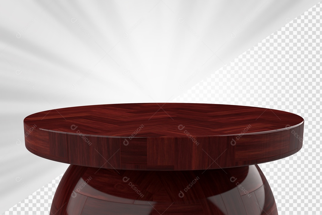 Podium Vinho Detalhado Elemento 3D Para Composição PSD