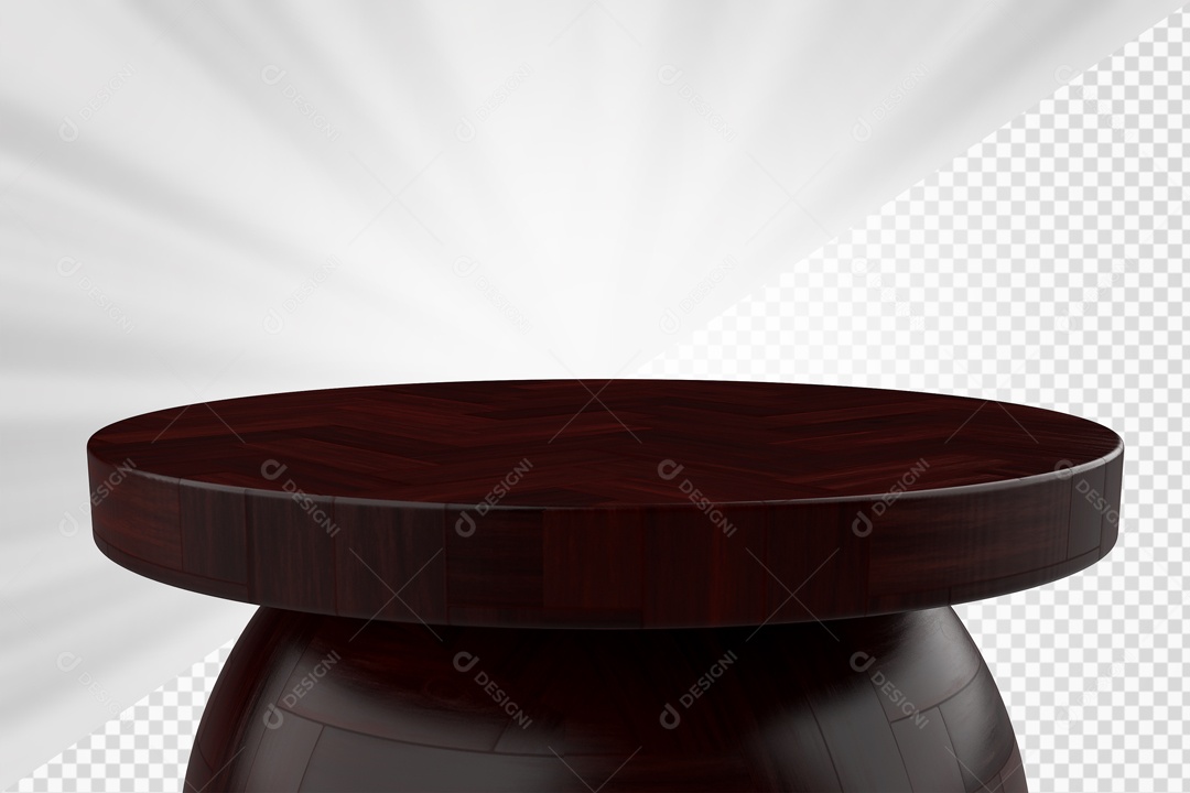 Podium Preto Liso Elemento 3D Para Composição PSD