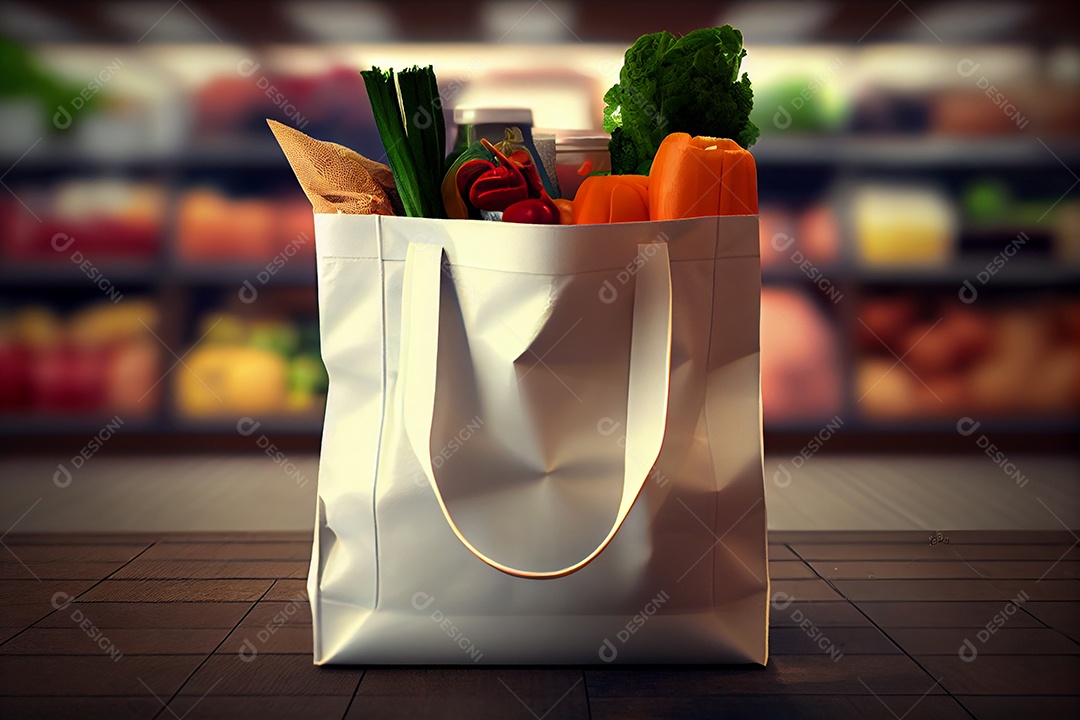 Sacola de compras do supermercado