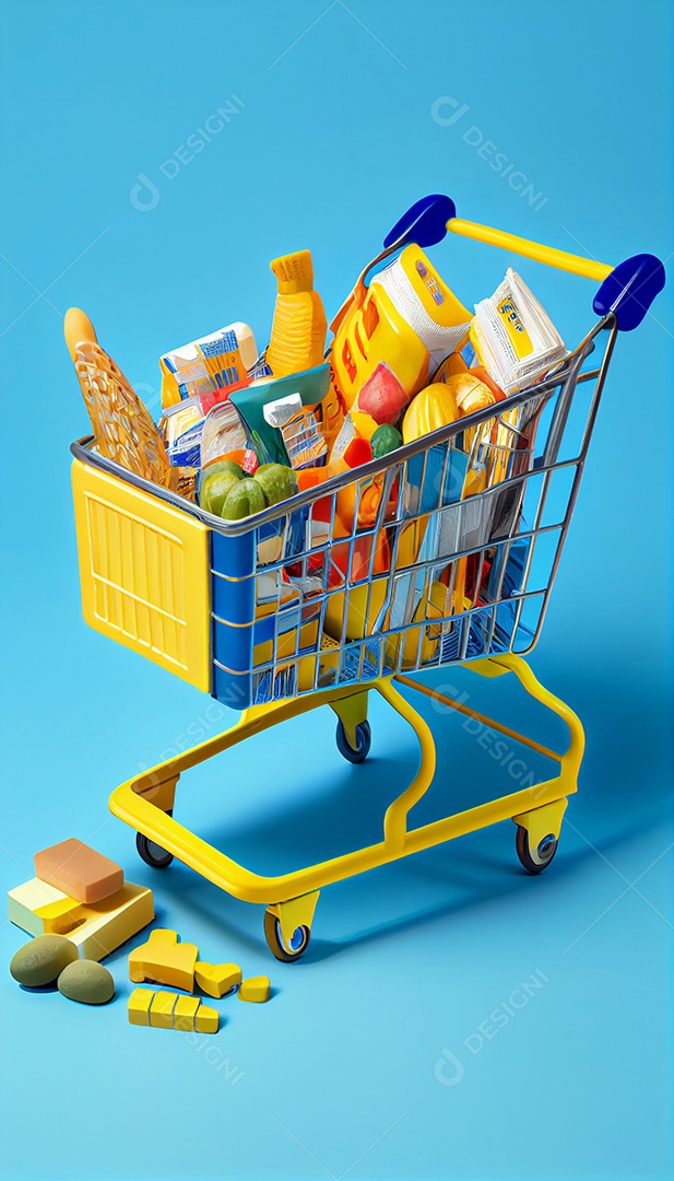 Carinho de compras do supermercado