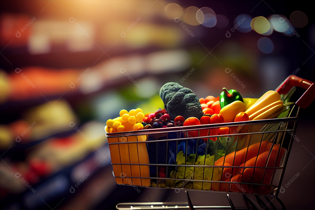 Carinho de compras do supermercado