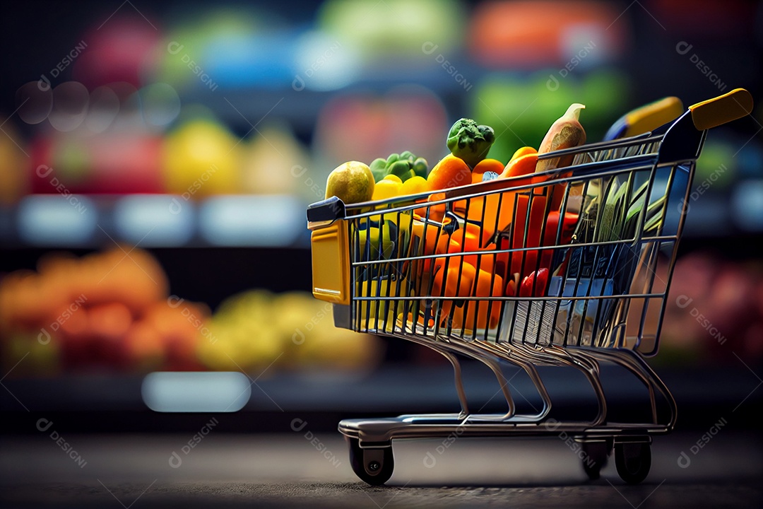 Carinho de compras do supermercado