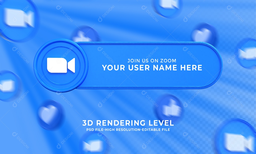 Icone Rede Social Zoom Para Composição PSD