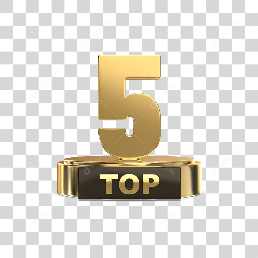 Top 5 Podium PNG Transparente