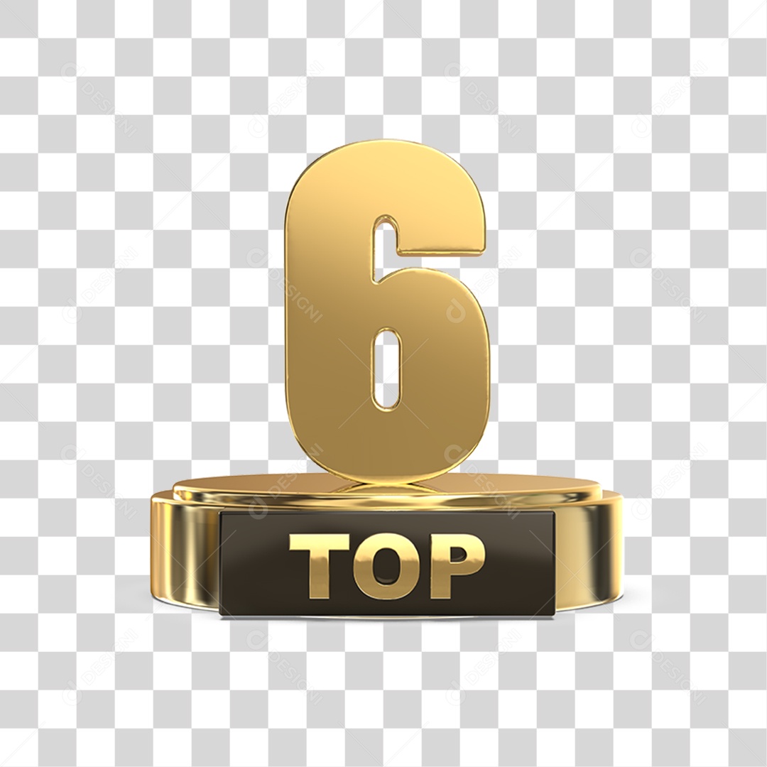 Top 6 Podium PNG Transparente