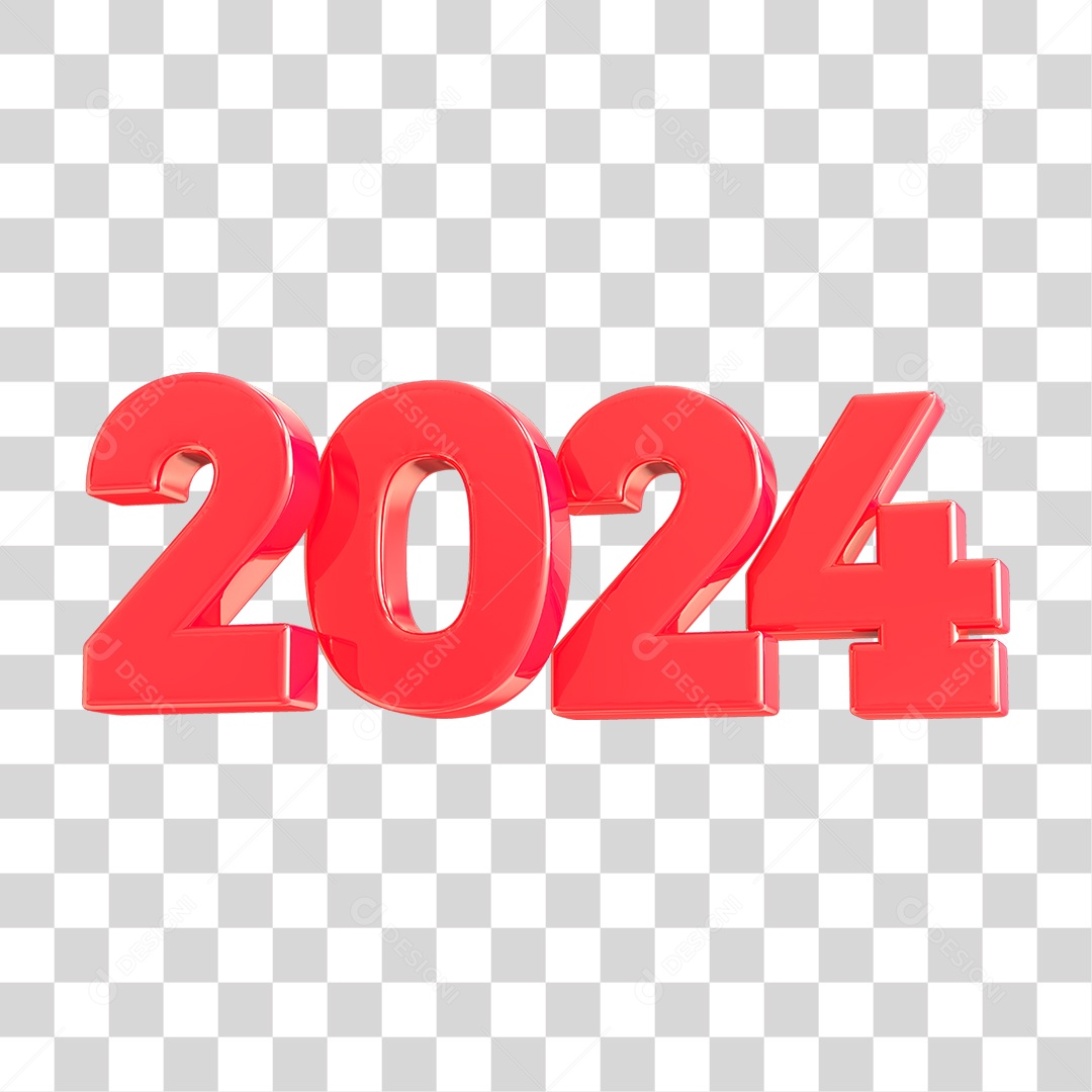 Número de 2024 Vermelho PNG Transaprente