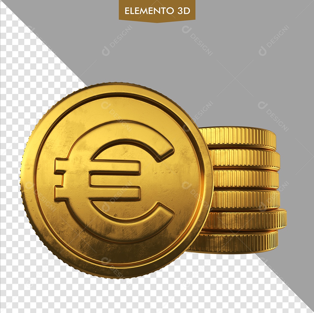 Moedas de Ouro de Dinheiro Digital de 1 Euro
