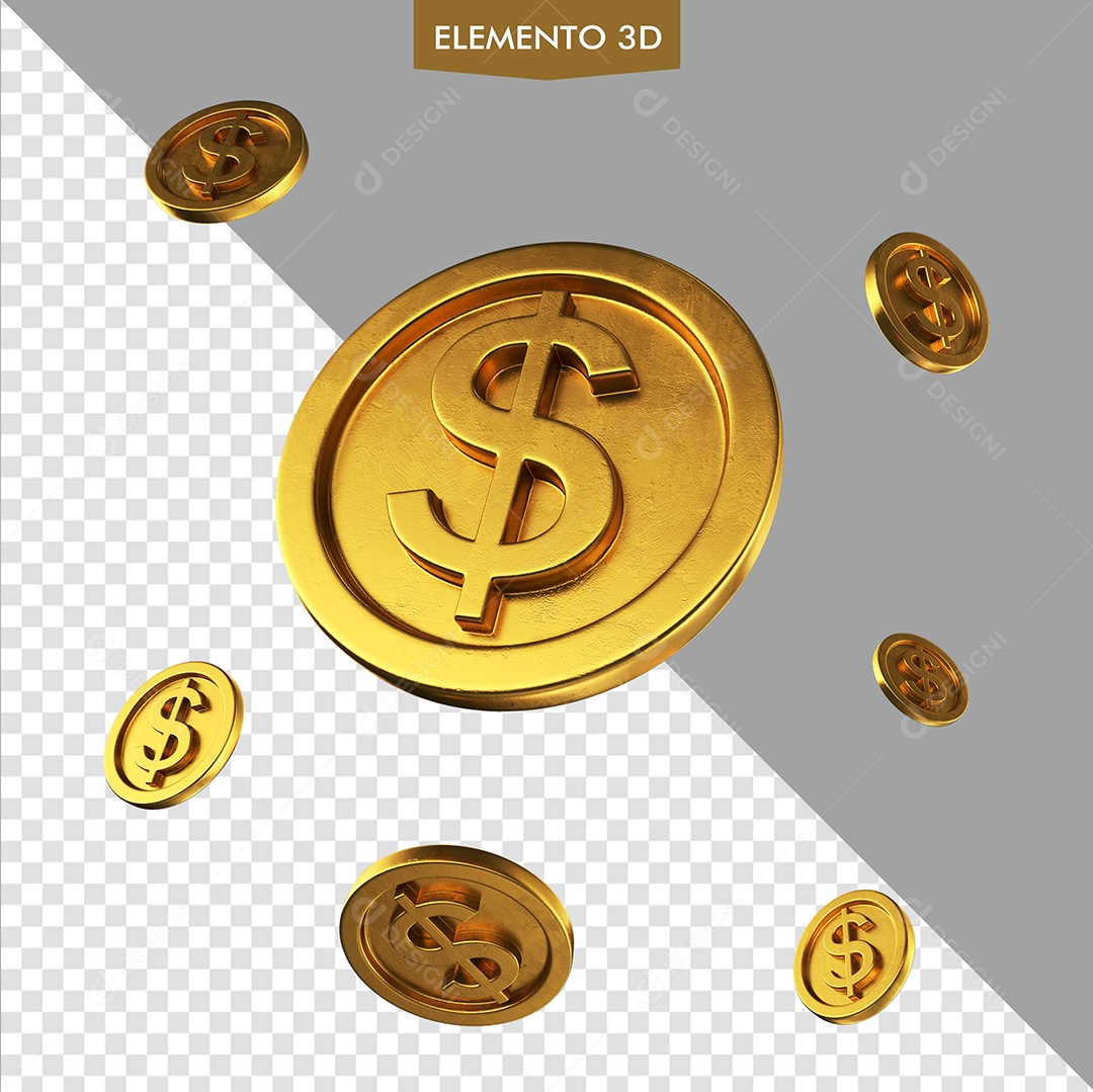 Moedas de Ouro de Dinheiro Digital de 2 Dólares