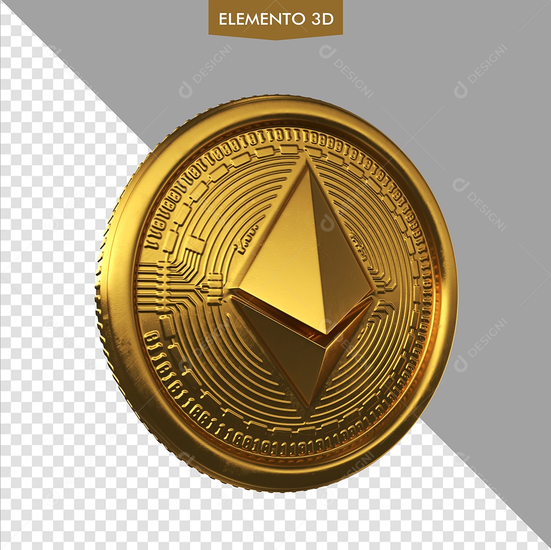 Moedas de Ouro de Dinheiro Digital 2 Ethereum