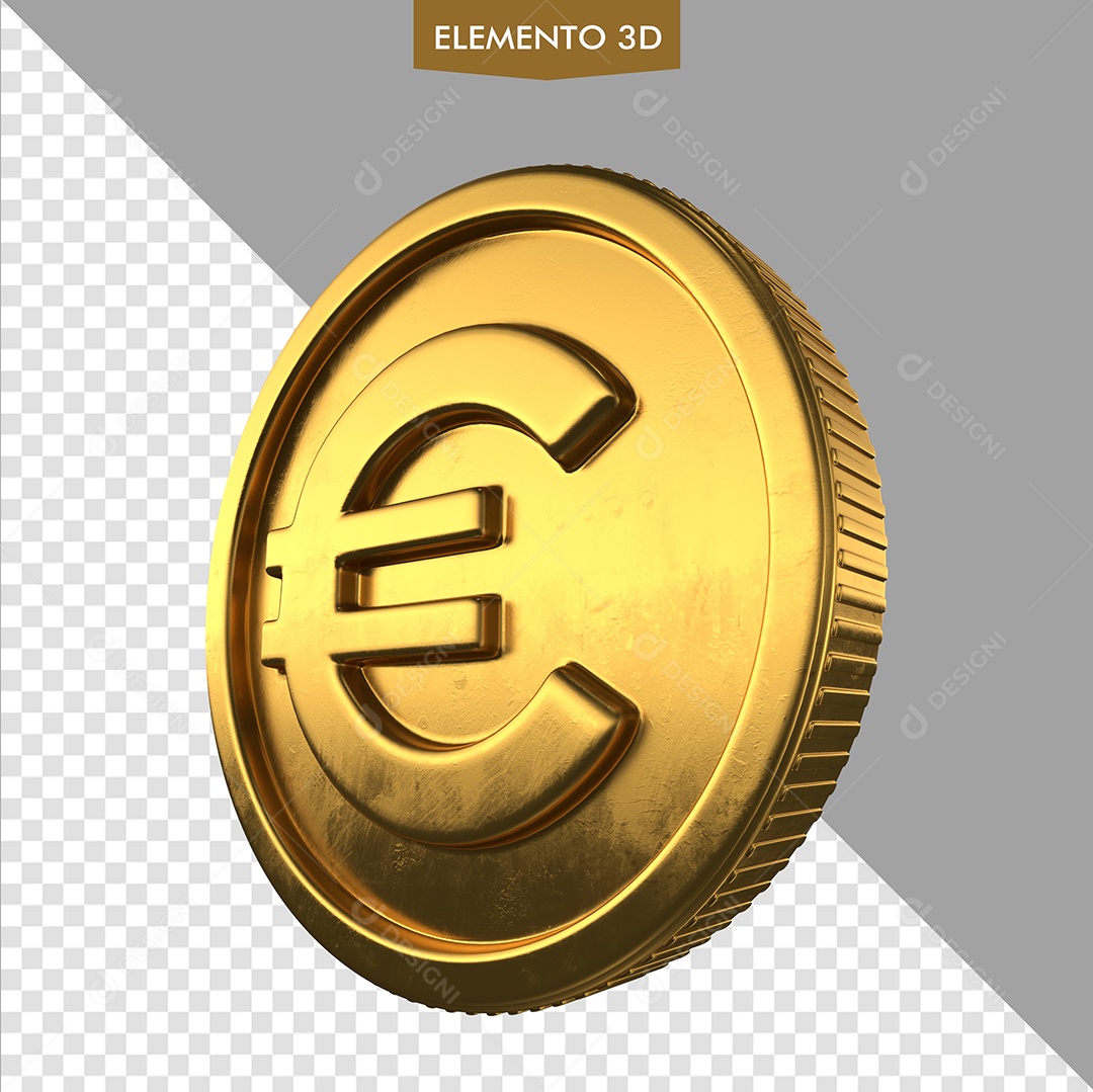 Moedas de Ouro de Dinheiro Digital de Euros