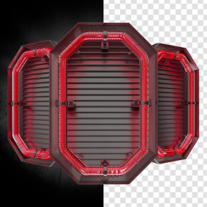 Bases Retangulares Com Leds Vermelhos Em 3D Elemento Para Composição PSD