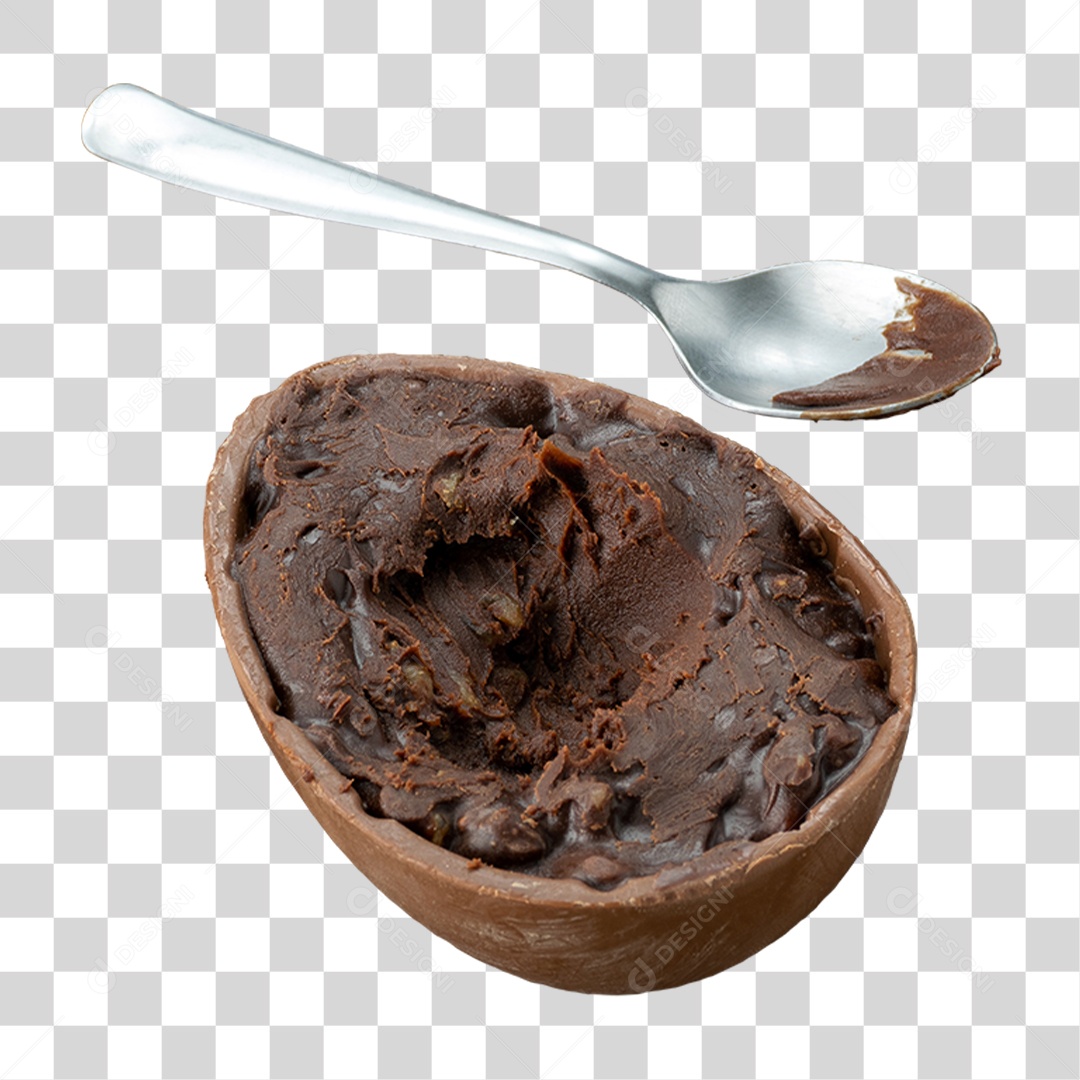 Ovo de Chocolate Para a Páscoa PNG Transparente