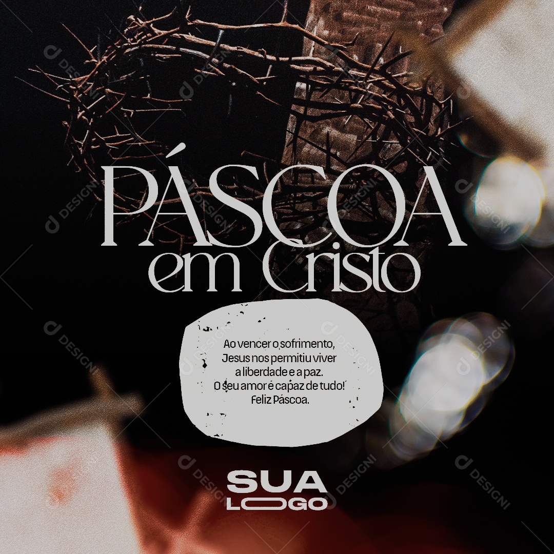 Páscoa em Cristo Social Media PSD Editável