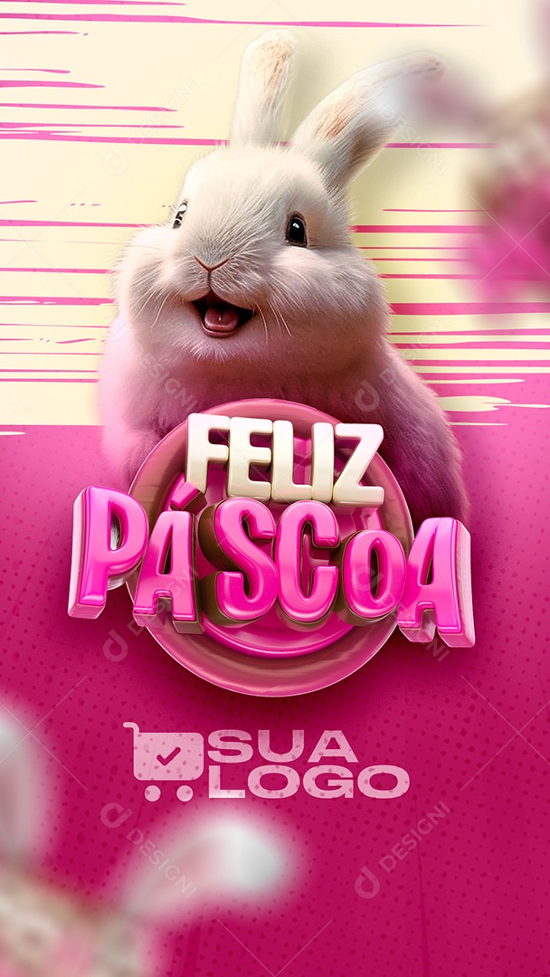Story Feliz Páscoa Social Media PSD Editável