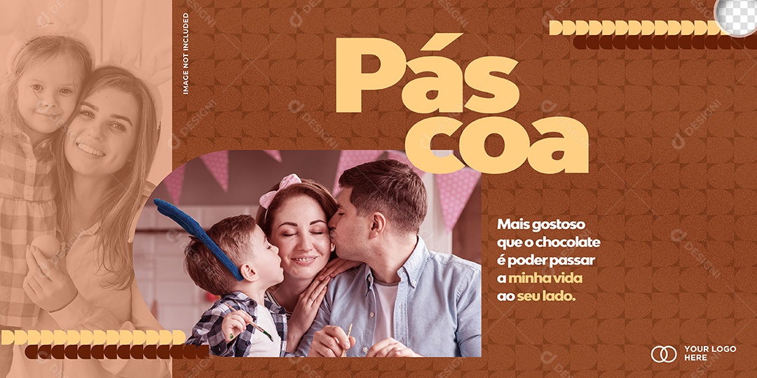 Banner Mais Gostoso Que O Chocolate Páscoa 9 De Abril Feliz Páscoa Social Media PSD Editável