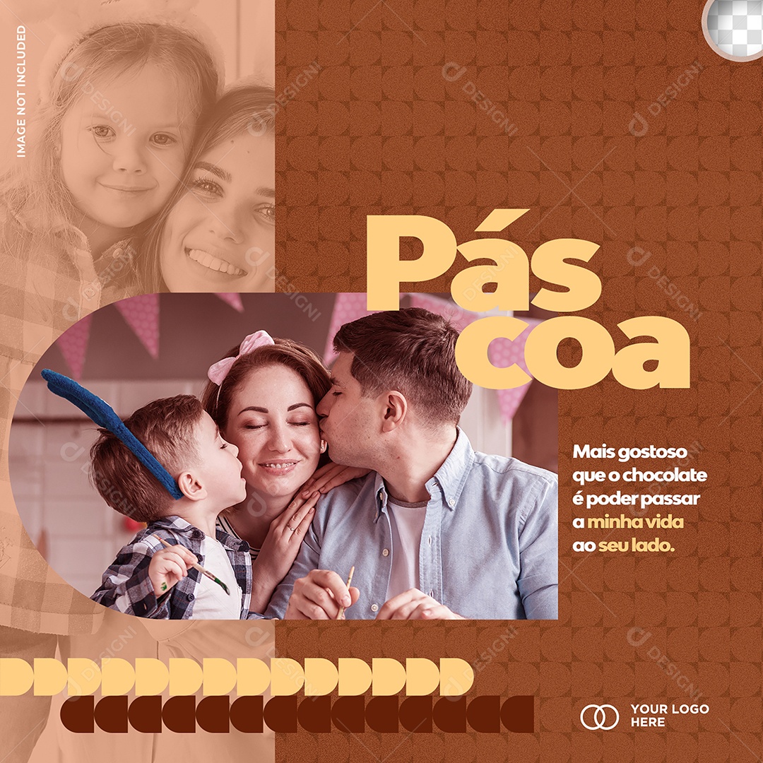 Mais Gostoso Que O Chocolate Páscoa 9 De Abril Feliz Páscoa Social Media PSD Editável