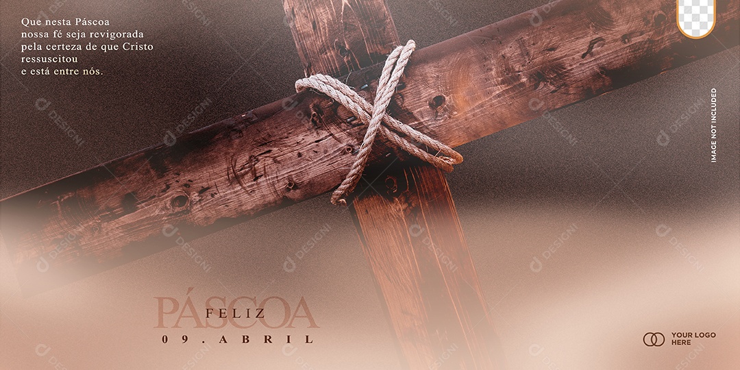 Banner Que Nesta Páscoa Nossa Fé Seja Revigorada 9 De Abril Feliz Páscoa Social Media PSD Editável